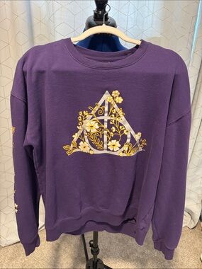 Box Lunch Harry Potter Deathly Hallows floral Sweatshirt